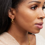 French Knot Hoop Earrings