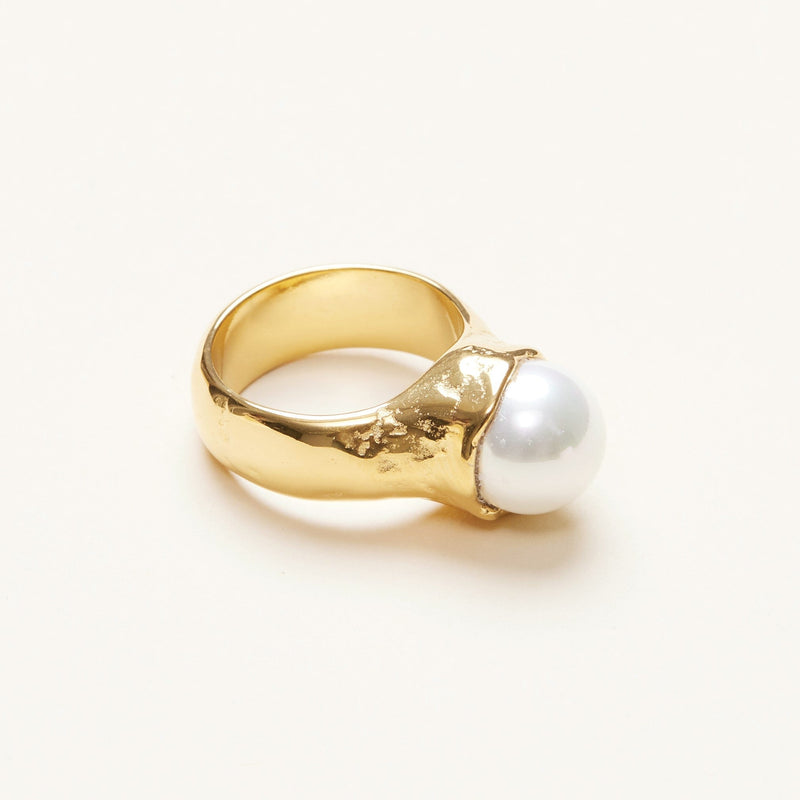 Vintage Pearl Signet Ring