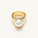 Vintage Pearl Signet Ring
