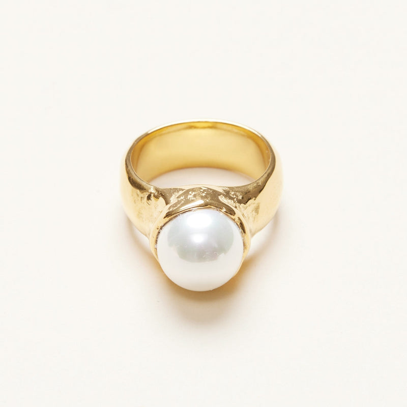 Vintage Pearl Signet Ring